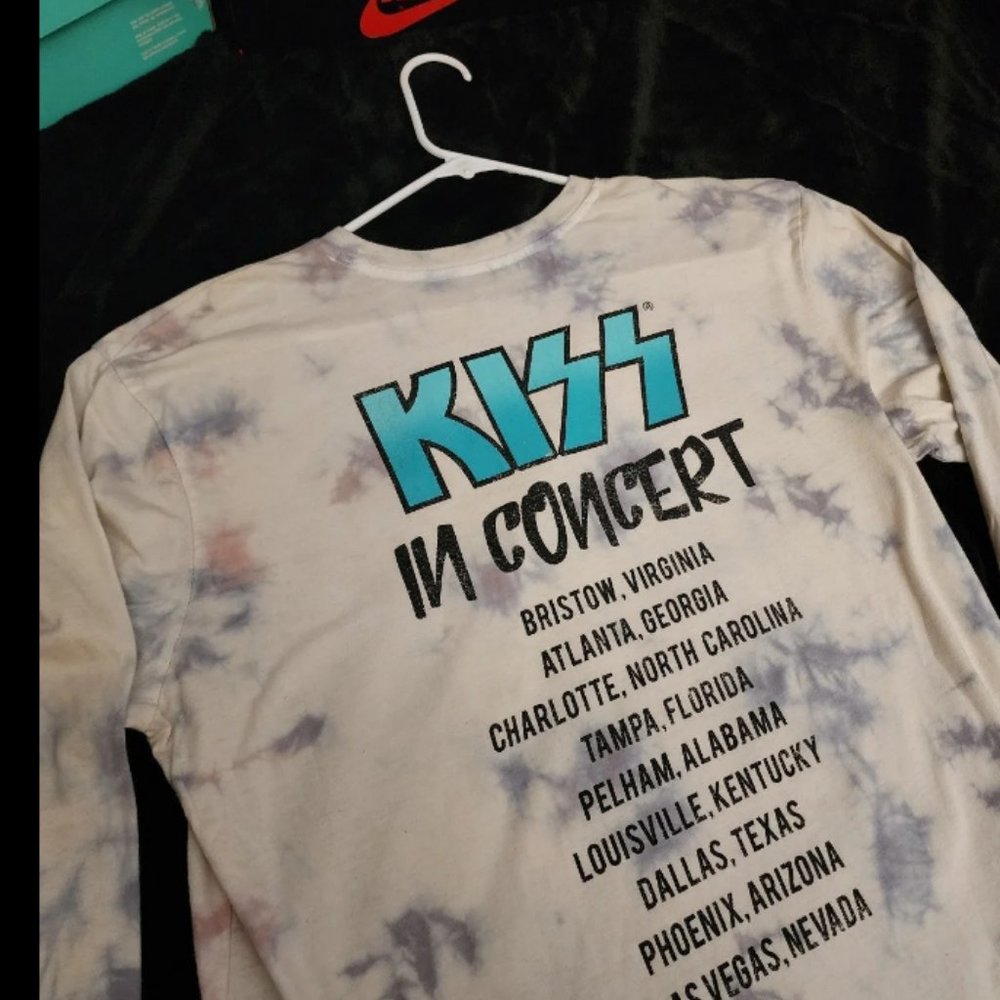 KISS Long Sleeve Tie Dye T Shirt